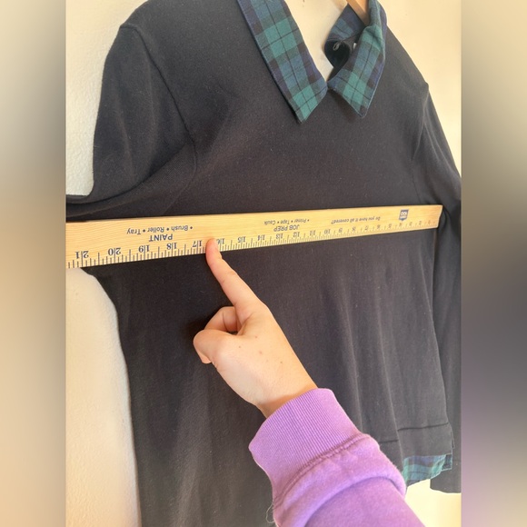 J. Crew NWT Long Sleeve Shirt Black Green Plaid Colar Soft Cotton Size Large - Picture 9 of 10